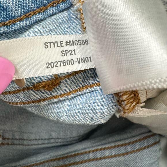 Madewell The High Rise Slim Crop Boyjean Ripped Edition Light Wash Distressed 26 - Picture 9 of 12